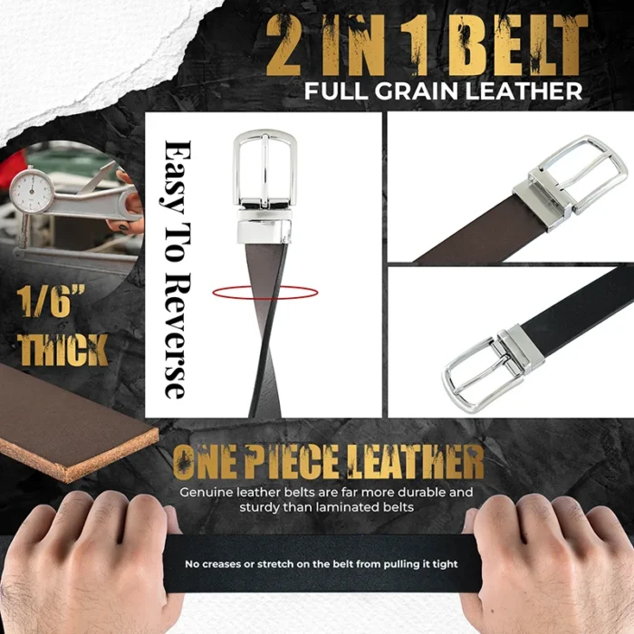 2 in 1 leather belt