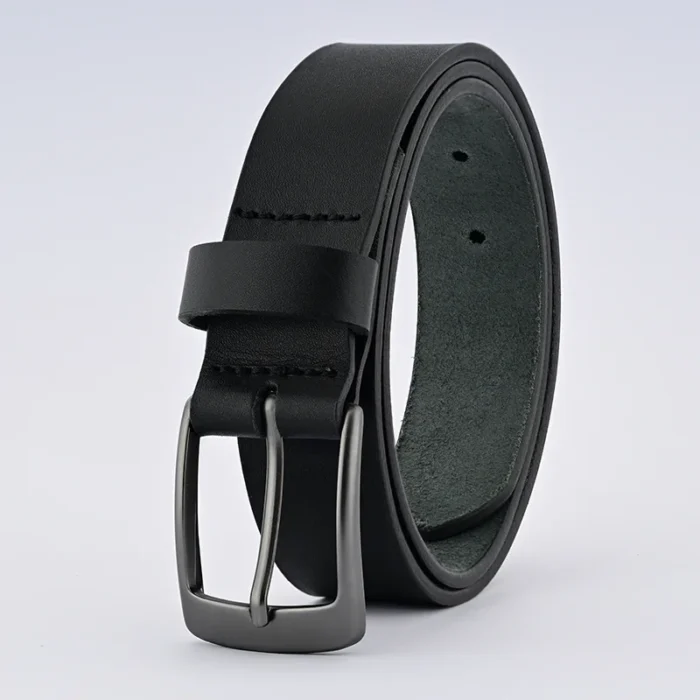 Black Leather Belts Pakistan - 35mm Belt